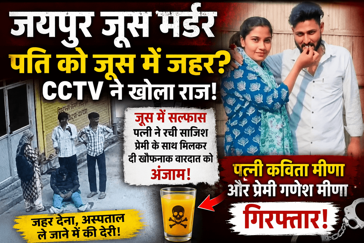 जयपुर जूस मर्डर: पति को जहर देने का आरोप, CCTV ने खोली पत्नी की कहानी 1 file 0000000072048208be824fb411ea9544