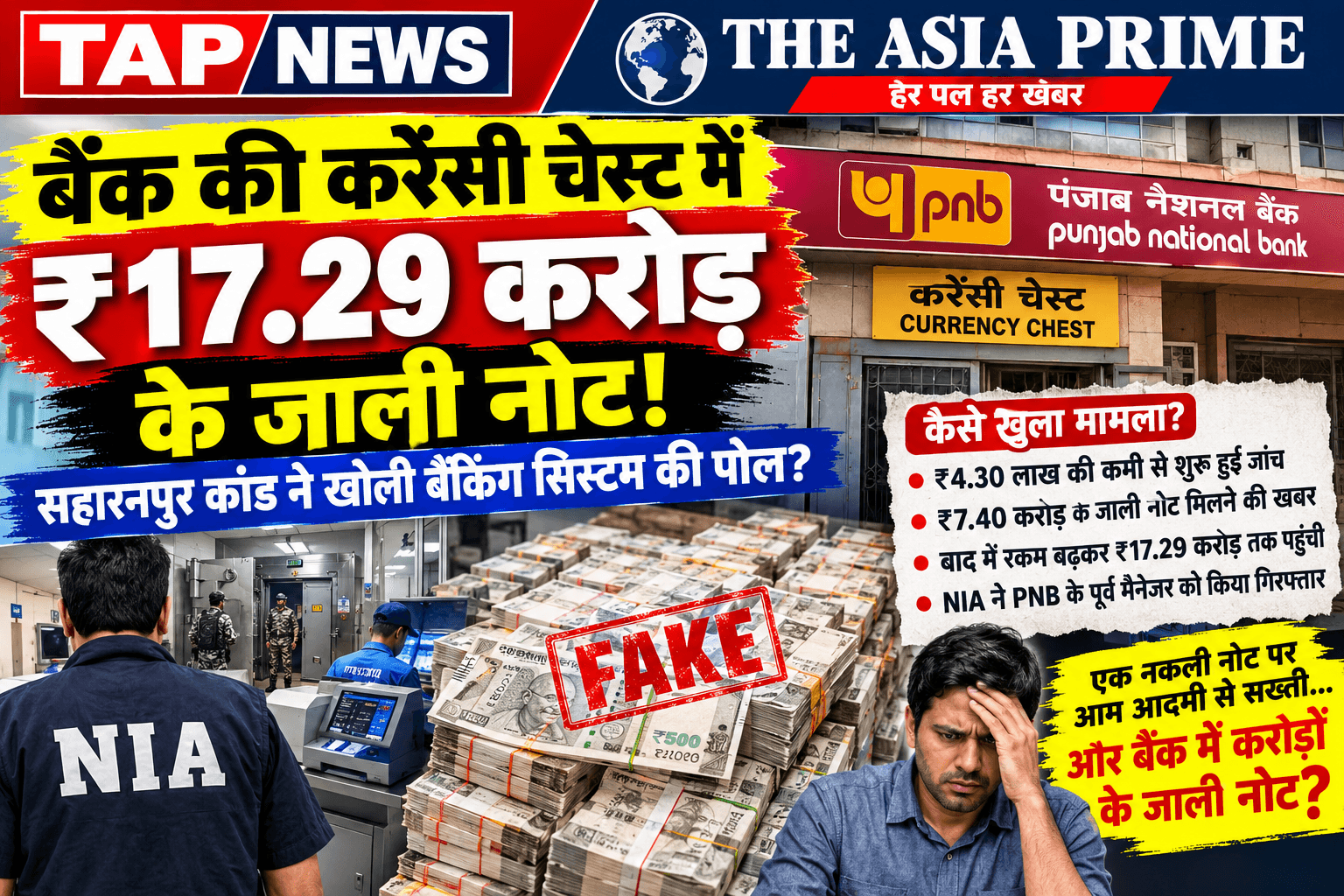 सहारनपुर PNB करेंसी चेस्ट में ₹17.29 करोड़ के जाली नोट, आम आदमी पर सख्ती पर उठे सवाल 2 file 000000008d5c8211b06aecaf3c49ae7d